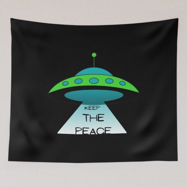 Item preview, Keep The Peace - Alien Spaceship designed and sold by LMoonDesigns.