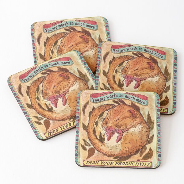 Item preview, You are worth more than your productivity - Antiwork dormouse designed and sold by Loki Propagandart.