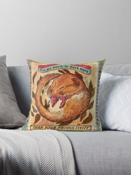 Item preview, You are worth more than your productivity - Antiwork dormouse designed and sold by Loki Propagandart.