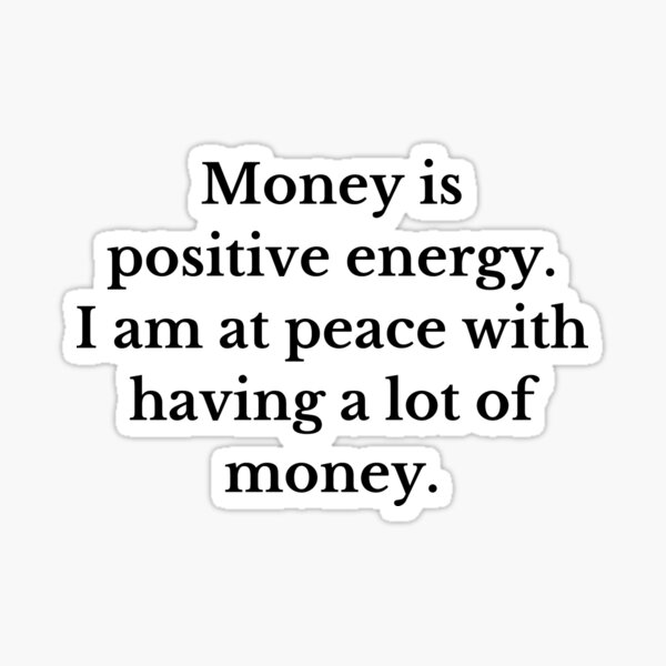 Item preview, Money Is Positive Energy - Money Manifestation designed and sold by Manifest-Life.