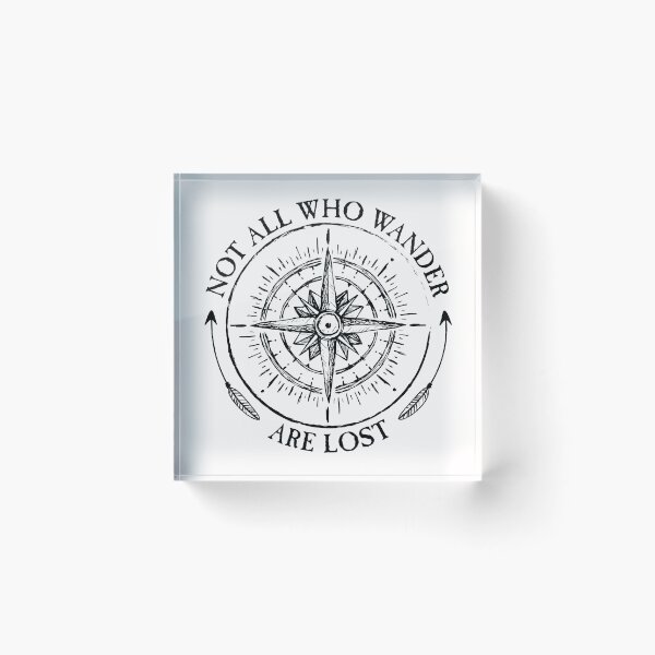 Item preview, Not All Who Wander Are Lost Compass Inspiration Quote designed and sold by designandclouds.