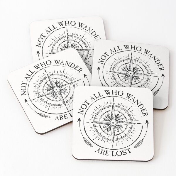 Item preview, Not All Who Wander Are Lost Compass Inspiration Quote designed and sold by designandclouds.
