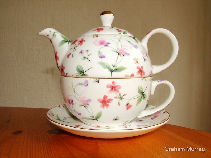 "Cup and tea pot combo" by Graham Murray Redbubble