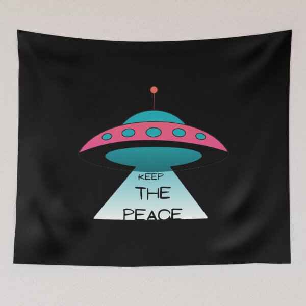 Item preview, Keep The Peace - Alien Spaceship designed and sold by LMoonDesigns.