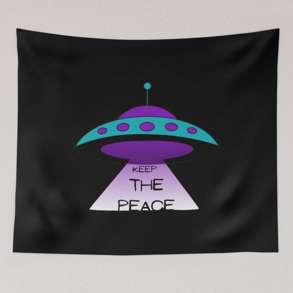 Item preview, Keep The Peace - Alien Spaceship designed and sold by LMoonDesigns.