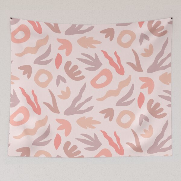 Item preview, Pink Paper Cutouts - Mid Century Modern Abstract designed and sold by PeachyLitchi.