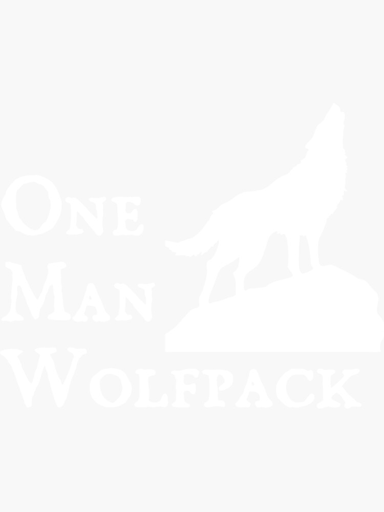 "One Man Wolf Pack" Sticker by Xasoartchiun Redbubble