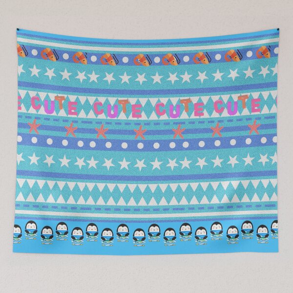 Item preview, Cute Antarctica Penguin Fishing at the Deep Blue Sea designed and sold by Cawaiico.