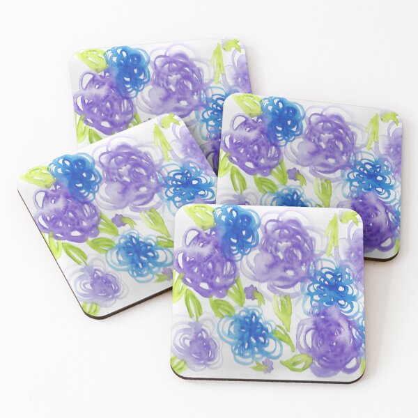 Item preview, WATERCOLOR ROSES BLUE & PURPLE  designed and sold by GIVENGRACE.ART.