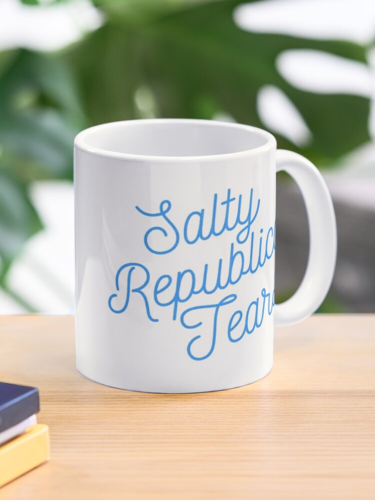 Coffee Mug, Mugocracy : Salty Republican Tears (Blue) designed and sold by merimeaux