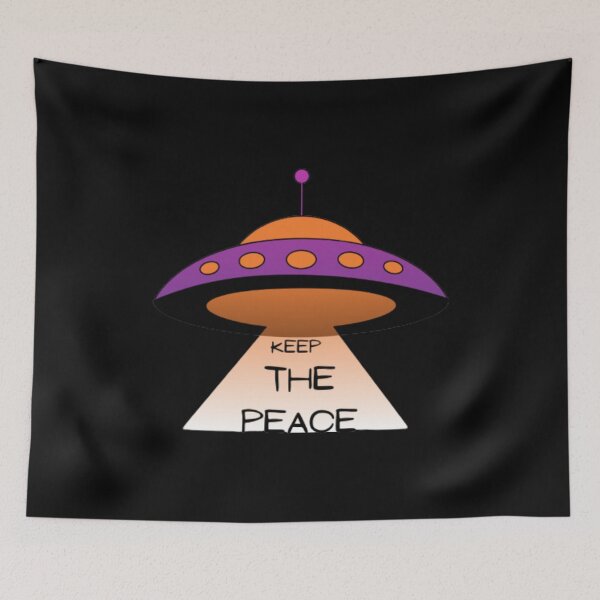 Item preview, Keep The Peace - Alien Spaceship designed and sold by LMoonDesigns.