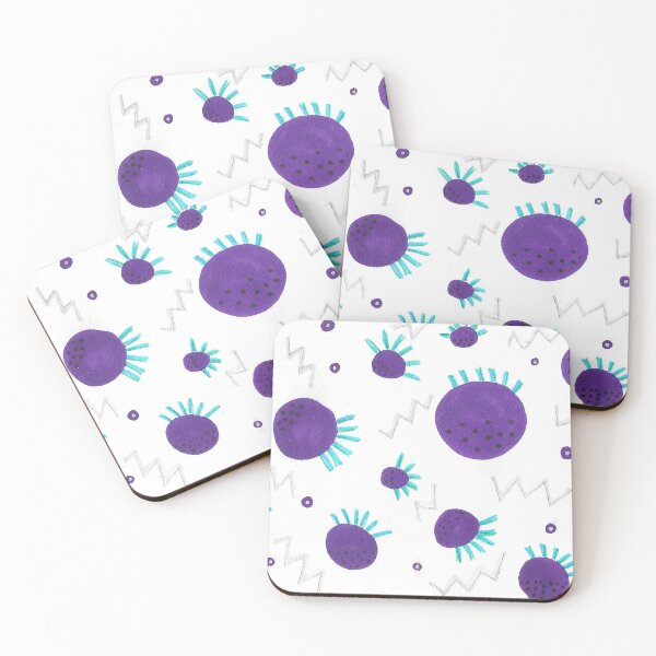 Item preview, PURPLE TEAL VIRUS PATTERN  designed and sold by GIVENGRACE.ART.