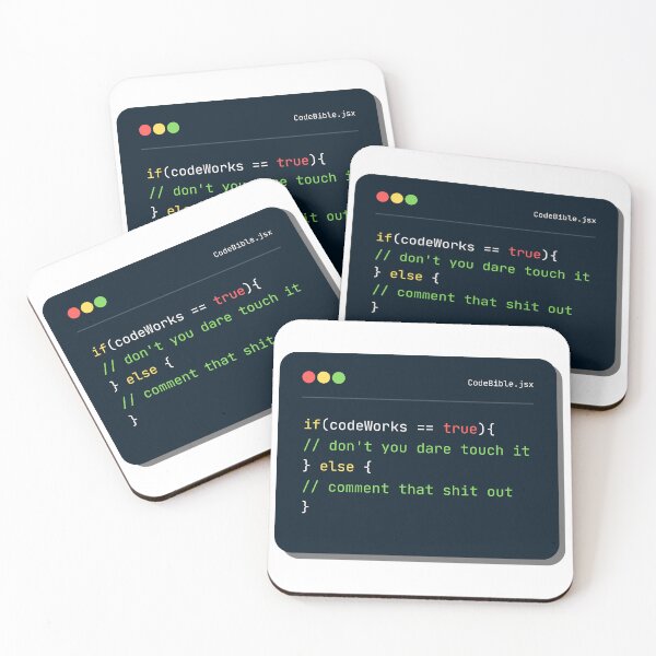 Item preview, CodeBible.jsx | Programming tips sticker - JSX | comment that shit out designed and sold by VenomKage.