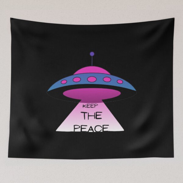 Item preview, Keep The Peace - Alien Spaceship designed and sold by LMoonDesigns.