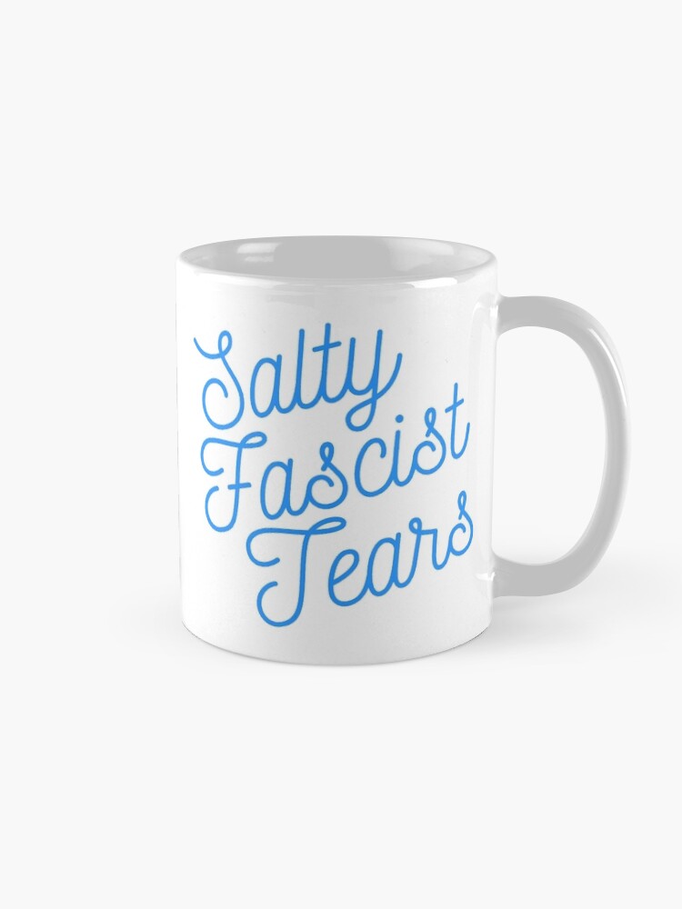 Thumbnail 5 of 6, Coffee Mug, Mugocracy : Salty Fascist Tears (Blue) designed and sold by merimeaux.