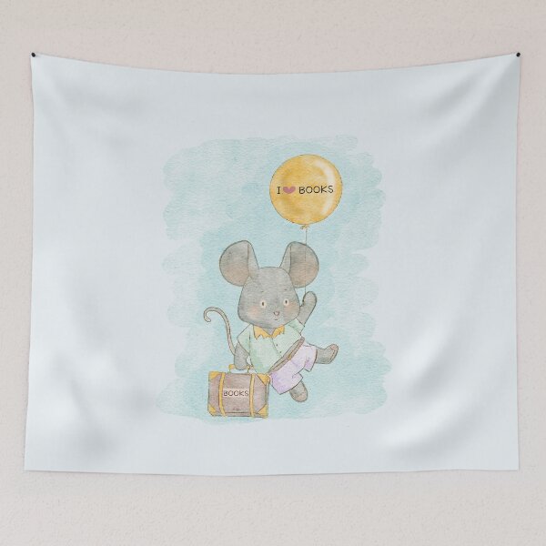 Item preview, Mouse and Balloon I Heart Books designed and sold by Leenasbooks.