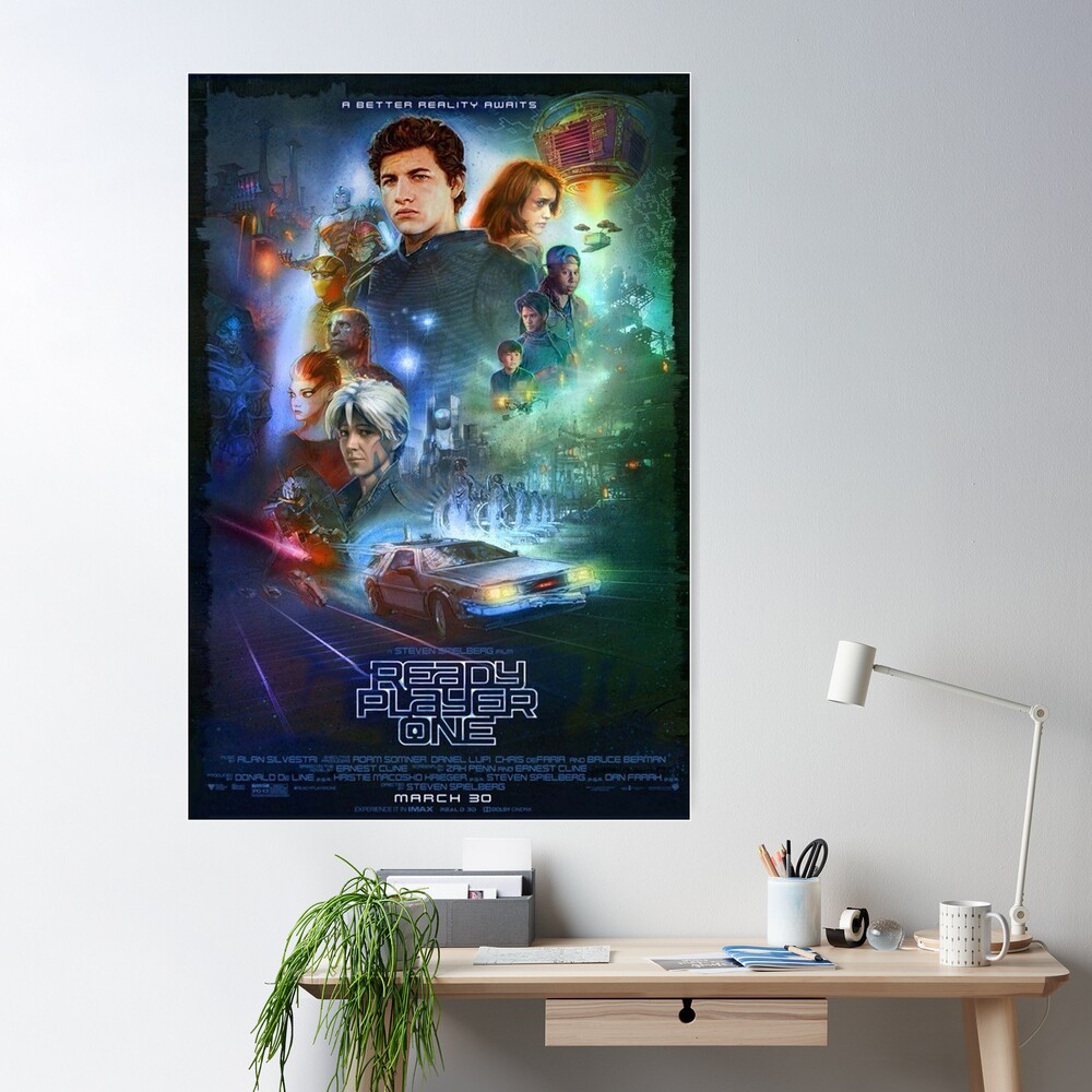 Ready Player One Action Adventure Science Fiction Movie Poster Art Prints  Kitchen Wall Pictures Printed Canvas Oil Painting Decor Living Room Artwork