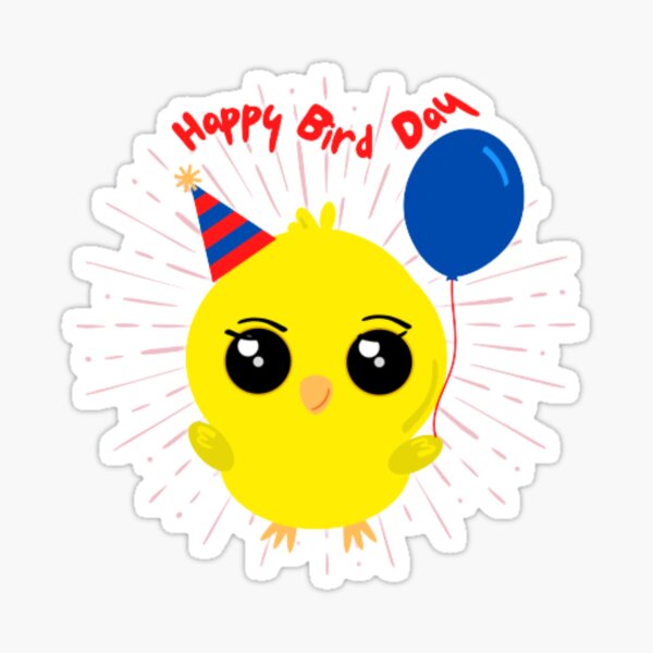 Coco Happy Bird Day Balloon Sticker