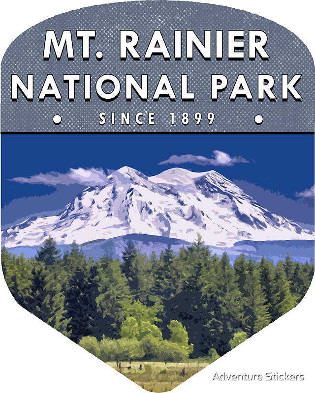 "Mt Rainier National Park 2" Stickers by tysonK Redbubble