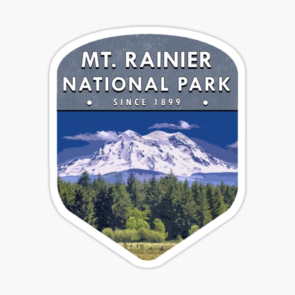 Mt Rainier National Park 2 Sticker