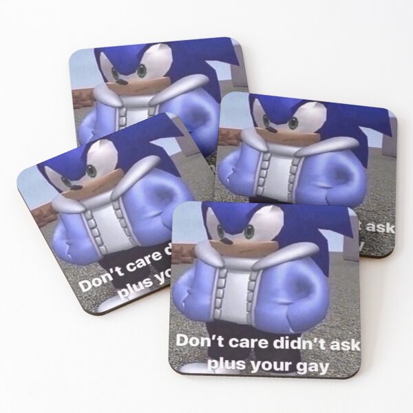 Item preview, sonic dont care didnt ask meme designed and sold by Rainfalling.