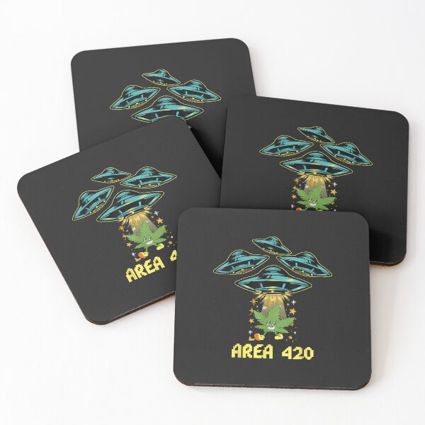 Item preview, Area 420 U.F.O. Stoned Alien Marijuana Cannabis Weed Smoking designed and sold by olgacadb.