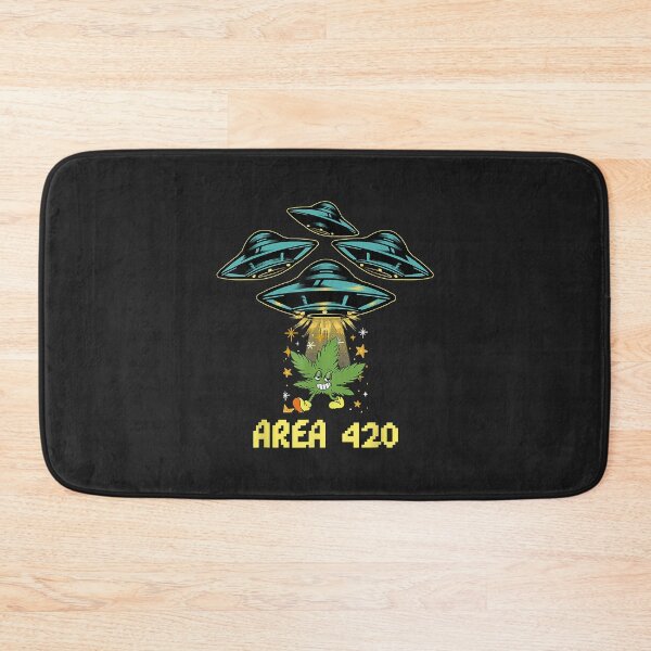 Item preview, Area 420 U.F.O. Stoned Alien Marijuana Cannabis Weed Smoking designed and sold by olgacadb.