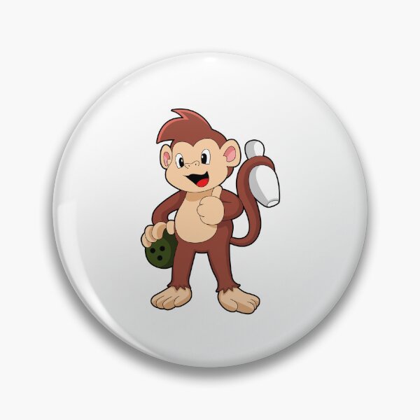 Item preview, Monkey Bowling Bowling ball Bowling pin designed and sold by Snabdesign84.