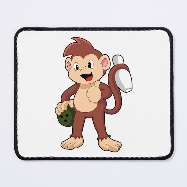 Item preview, Monkey at Bowling with Bowling ball designed and sold by Snabdesign84.