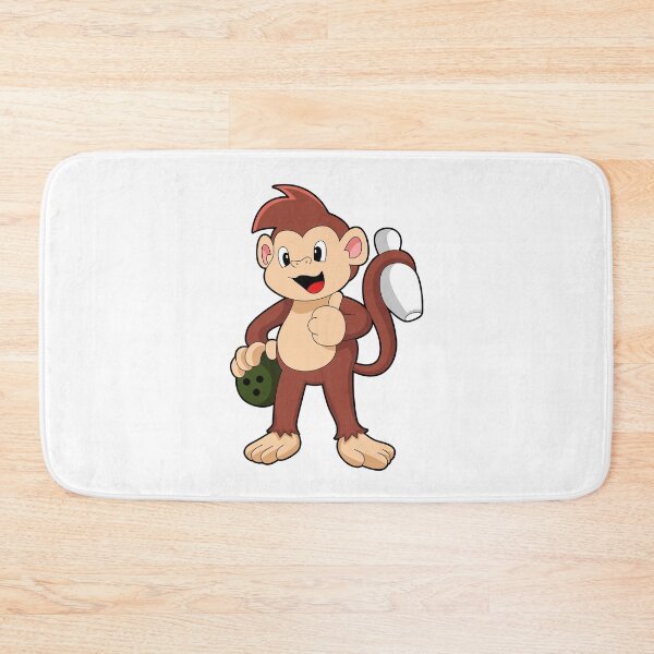 Item preview, Monkey at Bowling with Bowling ball designed and sold by Snabdesign84.