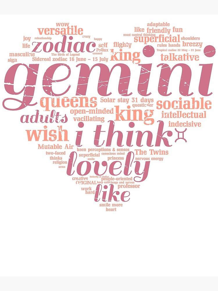 Queen Gemini i think Zodiac Sign Birthday Poster