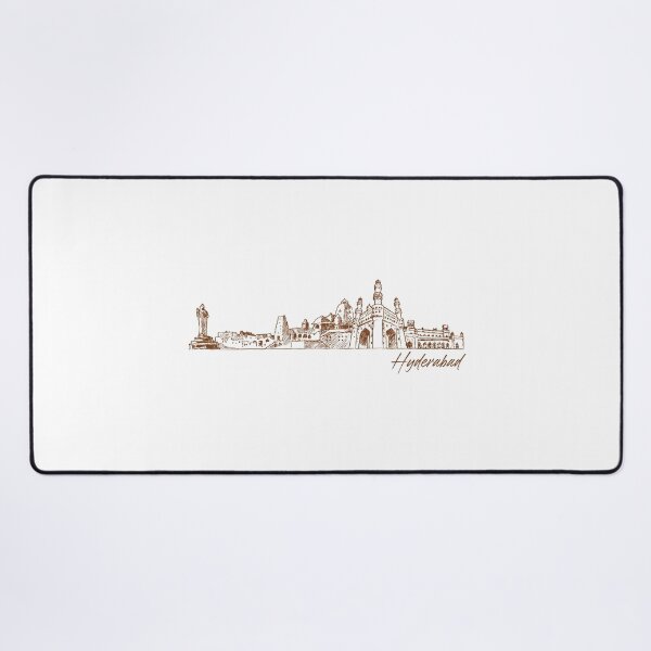 Item preview, Hyderabad hand drawn skyline designed and sold by chrlalexandru.