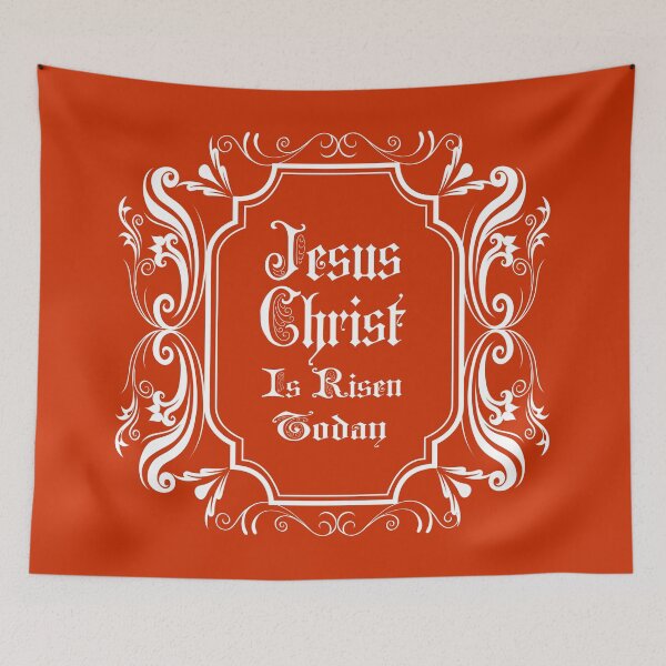 Item preview, English - White Gothic - Jesus Christ Is Risen Today designed and sold by LuceVeritatis.
