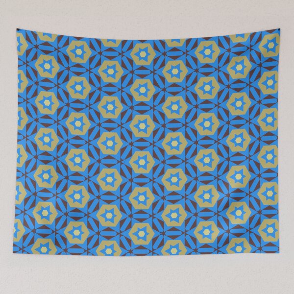 Item preview, Bright Blue Hex In A Hex Pattern designed and sold by MclaughlinGifts.