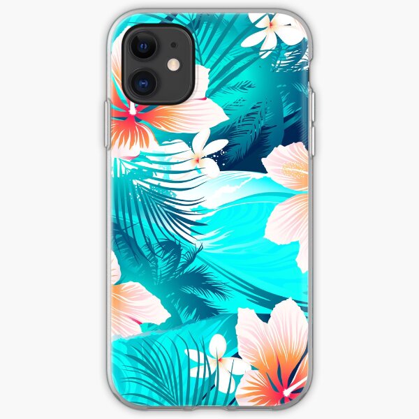 Hibiscus flowers at the beach iPhone Soft Case
