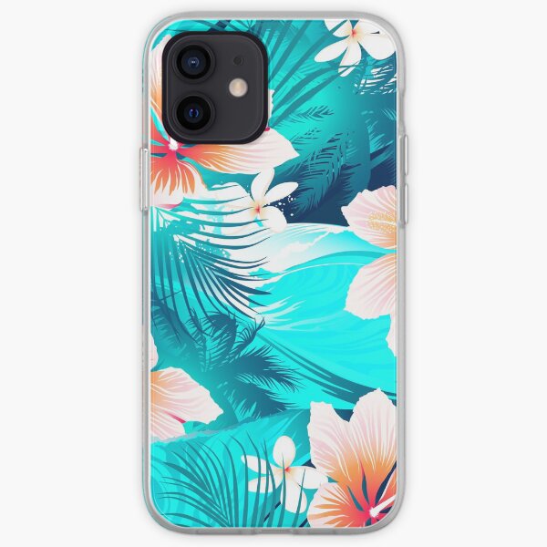 Hibiscus flowers at the beach iPhone Soft Case