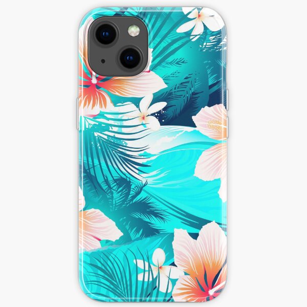 Hibiscus flowers at the beach iPhone Soft Case