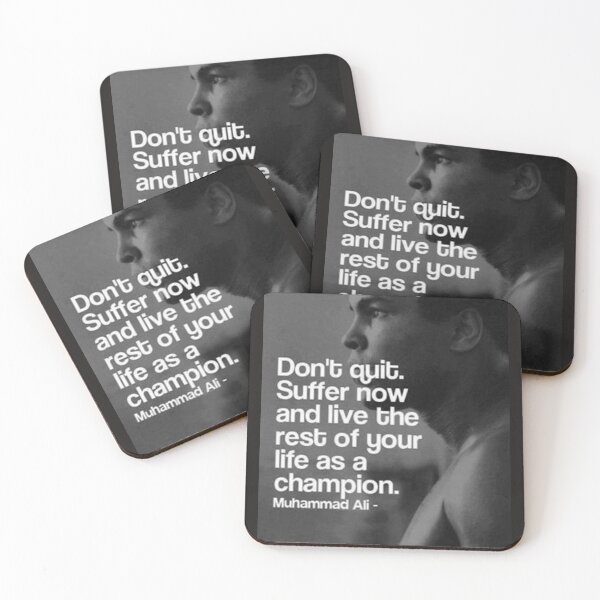 Item preview, Don&x27;t quit - Muhammad Ali Poster designed and sold by lindajff.