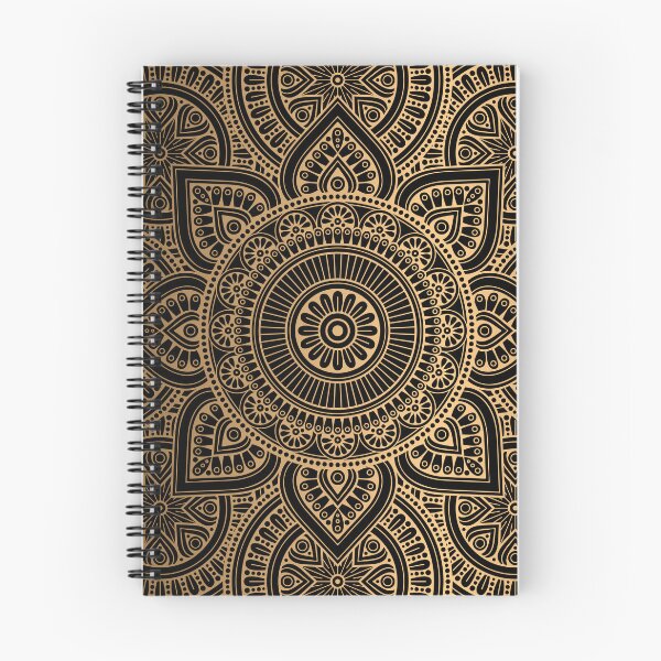 Item preview, Black Gold Mandala Pattern Illustration With Gold Shimmer designed and sold by Vic Torys ☆.