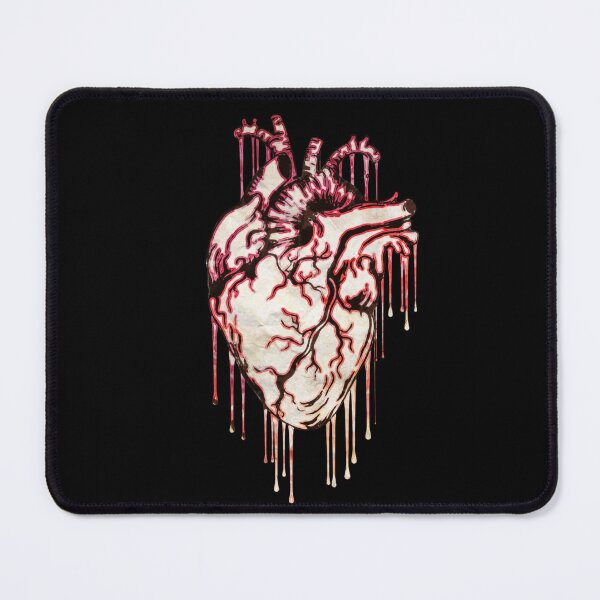 Item preview, human heart with drops of blood, watercolor style, anatomy art designed and sold by Collagedream.