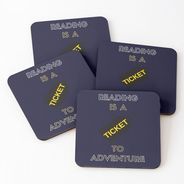 Item preview, reading is a ticket to adventure	 designed and sold by thesmartworl249.