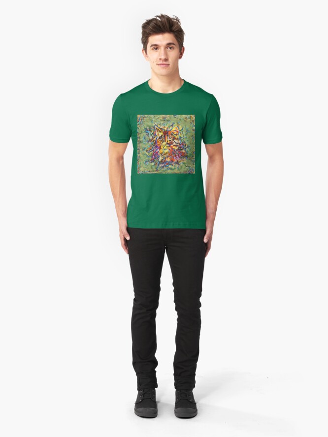 Alternate view of Ninja Cat. Deep Neural Networks #Art Slim Fit T-Shirt