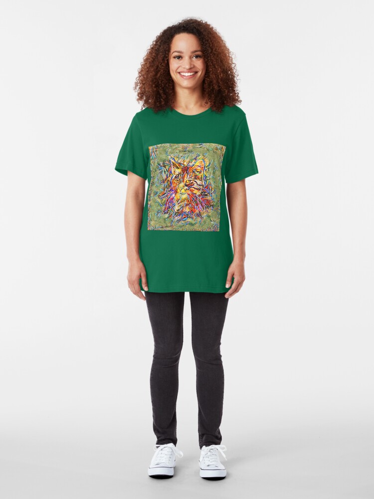 Alternate view of Ninja Cat. Deep Neural Networks #Art Slim Fit T-Shirt