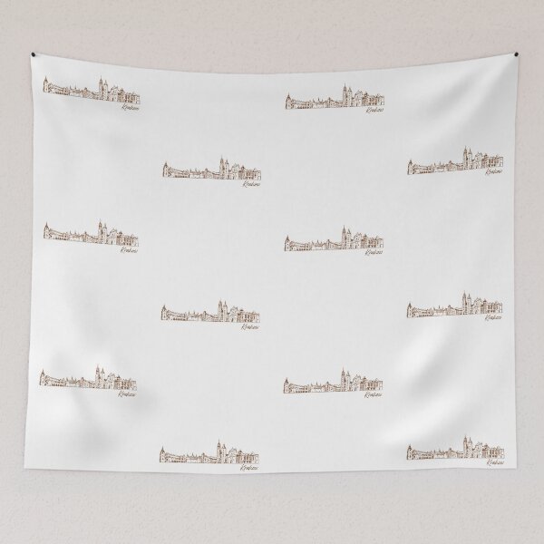 Item preview, Krakow hand drawn skyline designed and sold by chrlalexandru.