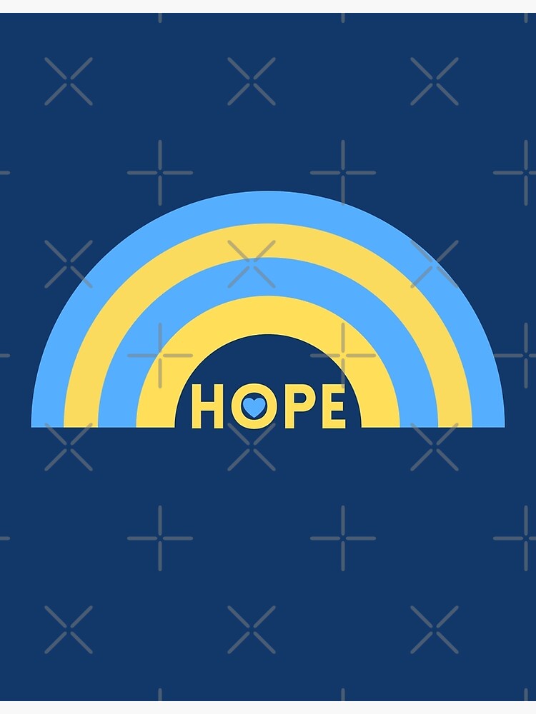  rainbow is a symbol of hope rainbow in ukrainian blue and yellow flag
