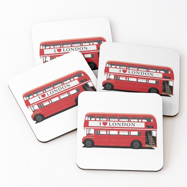 Item preview, Red London Bus with I Love London Banner designed and sold by STUDIO-72.