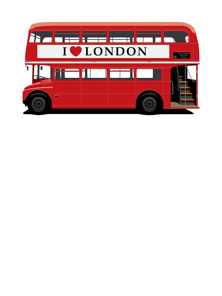 Sticker enfant bus rouge Londres