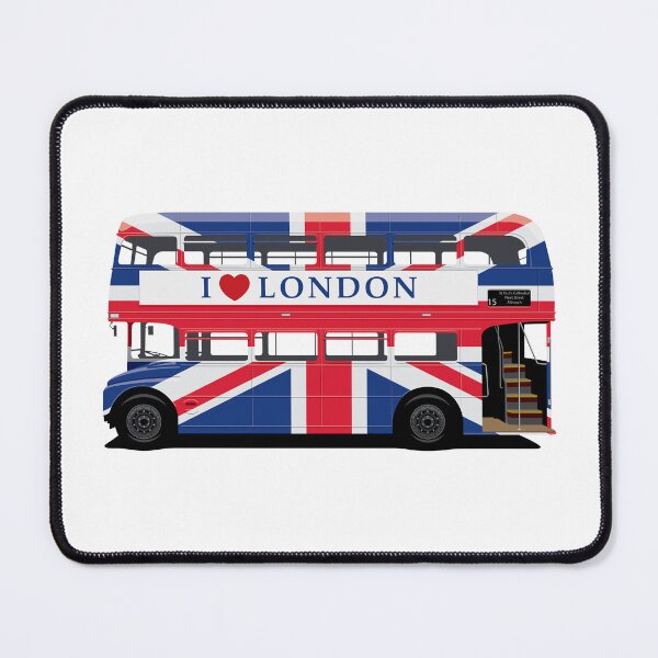 Item preview, London Bus With British Flag Wrap and I Love London Banner designed and sold by STUDIO-72.