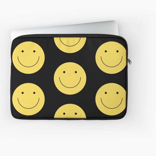 Pink & Red Warped Happy Face Laptop Case, 16 Laptop Case