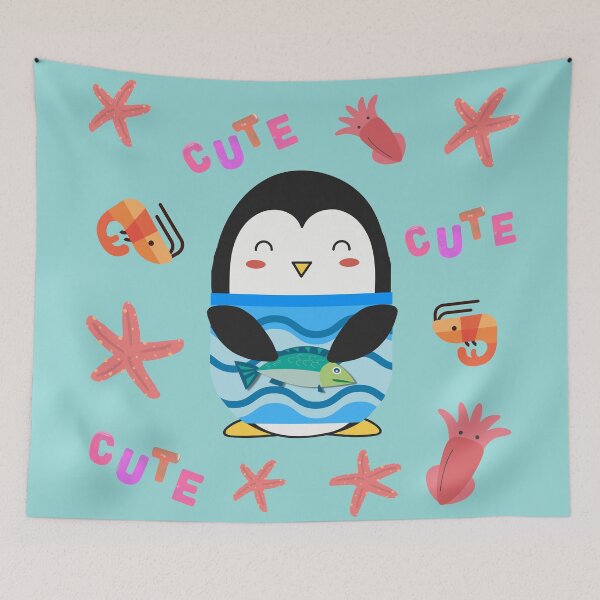 Item preview, Cute Antarctica Penguin Fishing at the Deep Blue Sea designed and sold by Cawaiico.